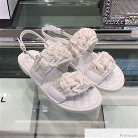 Replica Chanel Cord Flat Sandals G34155 White 2019 XO 9041627 [fab 55019 190417] 14800 : Purse Valley,Designer Replica Handbags,Premium Replica Handbags at PurseValley