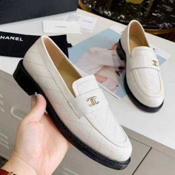 Replica Chanel Quilted Lambskin Loafers with CC Band G36436 White 2020 MD 20111236 [78889 fa] 11000 : Purse Valley,Designer Replica Handbags,Premium Replica Handbags at PurseValley