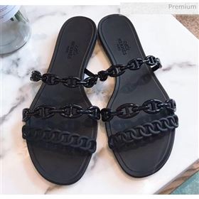 Replica Hermes quot;Chaine dAncrequot; PVC Flat Sandal Black 2020 ME 20042031 [fab 70023 200425] 5000 : Purse Valley,Designer Replica Handbags,Premium Replica Handbags at PurseValley