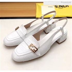 Replica Fendi Crocodile Pattern Calfskin Promenade Slingbacks Loafers With 4cm Heel White 2020 MD 20042314 [fab 70167 200425] 9400 : Purse Valley,Designer Replica Handbags,Premium Replica Hand