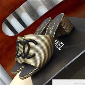Replica Chanel Mid heel Mules Sandals G34681 Gold 2019 HZJ 9040821 [fab 54439 190417] 10700 : Purse Valley,Designer Replica Handbags,Premium Replica Handbags at PurseValley