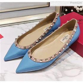 Replica Valentino Rockstud Flat Ballerina in Patent Calfskin Blue XL 20041424 [fab 69769 200418] 9500 : Purse Valley,Designer Replica Handbags,Premium Replica Handbags at PurseValley