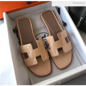 Replica Hermes Patent Calfskin Leather Oran H Flat Slipper Sandals Nude MD 20040109 [fab 69121 200404] 13700 : Purse Valley,Designer Replica Handbags,Premium Replica Handbags at PurseValley