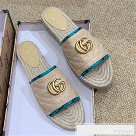 Replica Gucci Chevron Raffia Flat Espadrille Slide Sandals with Double G 578554 Light BeigeGeen 2019 HANB 9060107 [fab 57328 190602] 8100 : Purse Valley,Designer Replica Handbags,Premium Repli