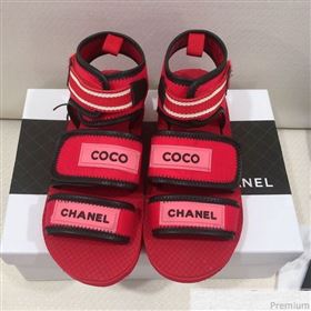 Replica Chanel Flat Fabric Sandals G34727 Red 2019 HZJ 9041636 [fab 55029 190417] 8500 : Purse Valley,Designer Replica Handbags,Premium Replica Handbags at PurseValley