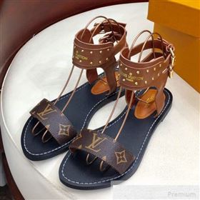 Replica Louis Vuitton Flat Nomad Studs and Monogram Sandals Brown 2019 1050 9051547 [fab 56500 190518] 10000 : Purse Valley,Designer Replica Handbags,Premium Replica Handbags at PurseValley