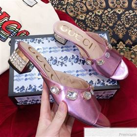 Replica Gucci Low heel Stone Slide Sandals Pink 2019 KL 9040453 [fab 54411 190417] 12500 : Purse Valley,Designer Replica Handbags,Premium Replica Handbags at PurseValley