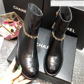 Replica Chanel Quilted Calfskin Chain Mid Heel Short Boots G35091 Black 2019 DLY 9102510 [fab 64351 191025] 16000 : Purse Valley,Designer Replica Handbags,Premium Replica Handbags at PurseVall