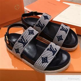 Replica Louis Vuitton Bom Dia LV Monogram Embroidered Flat Espadrilles Sandals Grey 2019 HQG 9051606 [fab 56557 190518] 10000 : Purse Valley,Designer Replica Handbags,Premium Replica Handbags 