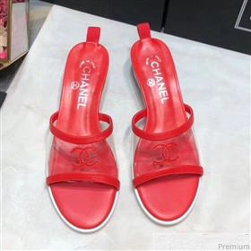 Replica Chanel PVC Heel Mule Sandals G34871 Red 2019 DLY 9041021 [fab 54599 190417] 9600 : Purse Valley,Designer Replica Handbags,Premium Replica Handbags at PurseValley