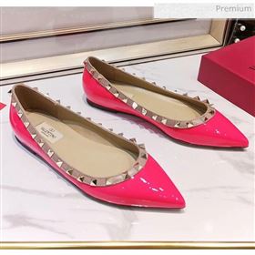 Replica Valentino Rockstud Flat Ballerina in Patent Calfskin Rosy XL 20041423 [fab 69768 200418] 9500 : Purse Valley,Designer Replica Handbags,Premium Replica Handbags at PurseValley