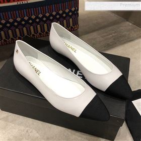 Replica Chanel Calfskin Flat Ballerinas G35389 White 2019 DLY 9120619 [fab 66169 191207] 9900 : Purse Valley,Designer Replica Handbags,Premium Replica Handbags at PurseValley