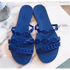 Replica Hermes quot;Chaine dAncrequot; PVC Flat Sandal Blue 2020 ME 20042032 [fab 70025 200425] 5000 : Purse Valley,Designer Replica Handbags,Premium Replica Handbags at PurseValley