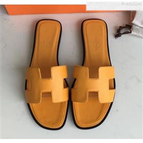 Replica Hermes Epsom Leather Oran H Flat Slipper Sandals Yellow MD 9080611 [fab 60823 190813] 14000 : Purse Valley,Designer Replica Handbags,Premium Replica Handbags at PurseValley