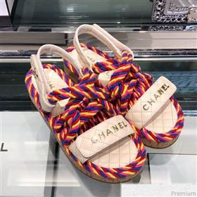 Replica Chanel Cord Flat Sandals G34602 Multicolor 2019 XO 9040442 [fab 54397 190417] 12900 : Purse Valley,Designer Replica Handbags,Premium Replica Handbags at PurseValley
