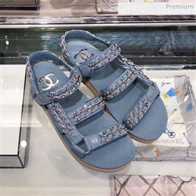 Replica Chanel Chain Leather Strap Flat Sandals Blue 2020 XO 0021905 [fab 68071 200219] 14700 : Purse Valley,Designer Replica Handbags,Premium Replica Handbags at PurseValley