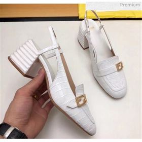 Replica Fendi Crocodile Pattern Calfskin Promenade Slingbacks Loafers With 6cm Heel White 2020 MD 20042310 [fab 70163 200425] 9400 : Purse Valley,Designer Replica Handbags,Premium Replica Hand