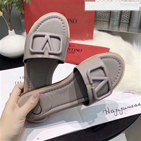 Replica Valentino VLogo Calfskin Flat Slides Sandals Grey 2020 MD 9122628 [fab 67043 191231] 5200 : Purse Valley,Designer Replica Handbags,Premium Replica Handbags at PurseValley
