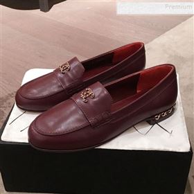 Replica Chanel Lambskin Chain Leather Trim Loafers Burgundy 2019 KL 9122024 [fab 66794 191221] 13200 : Purse Valley,Designer Replica Handbags,Premium Replica Handbags at PurseValley
