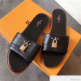 Replica Louis Vuitton Lock It Flat Slide Sandals 1A4FG7 Black Leather 2019 EM 9041334 [fab 54880 190417] 8900 : Purse Valley,Designer Replica Handbags,Premium Replica Handbags at PurseValley